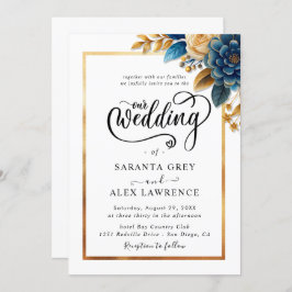 Convites Casamento simples de girassol