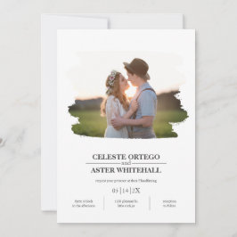 Convites Casamento Simples de Manipulação de Borda de Pince