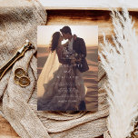 Convites Casamento Simples de Monograma de Sobreposição de<br><div class="desc">Convite para Casamento Simples de Sobreposição de Fotos Monograma</div>