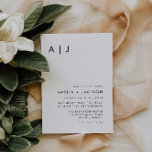 Convites Casamento Simples de Monograma Elegante<br><div class="desc">Este é um convite de casamento moderno com layout minimalista e fonte única. Todas as cores são editáveis. // Para designs correspondentes, procure "HARLOW" na certeira loja Nicole Zazzle. * Se você gosta deste design, mas não o vê disponível para algo que você está procurando, por favor, entre em contato...</div>