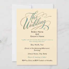 Convites Casamento simples de Na moda - eterno e elegante