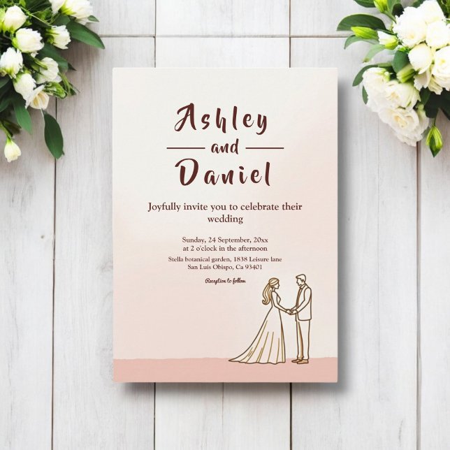 Convites Casamento Simples De Noiva Negra E Branca (Criador carregado)