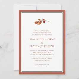 Convites Casamento Simples de Outono