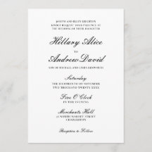 Casamento Simples de Preto e Branco