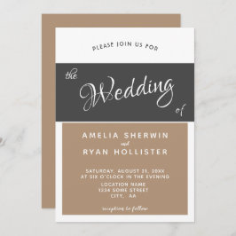 Convites Casamento Simples de Script Elegante Moderno