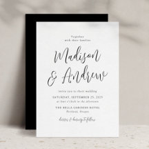 Casamento Simples de Script Preto