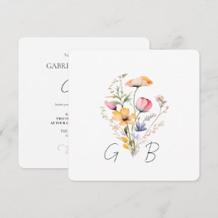 Convites Casamento Simples de Vidraça Selvagem