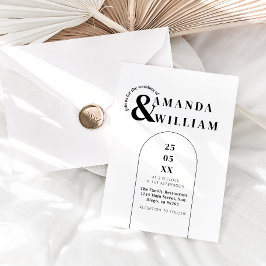 Convites Casamento Simples do Código QR Moderno Mínimo