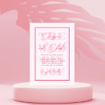 Convites Casamento Simples Do Script De Tipografia Rosa E V<br><div class="desc">Surpreenda os seus entes queridos com este convite para o casamento de na moda,  apresentando fundo de rosa claro,  quadro duplo,  tipografia ousada e texto personalizado de sua escolha. Adicione facilmente seus próprios detalhes clicando na opção "personalizar".</div>