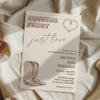 Convites Casamento Simples e Apaixonado ao Estilo Western D