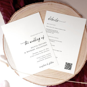 Convites Casamento Simples e Elegante com Caligrafia Única