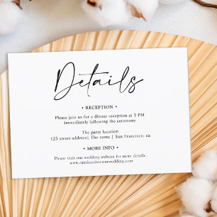 Convites Casamento simples e elegante com detalhes em preto