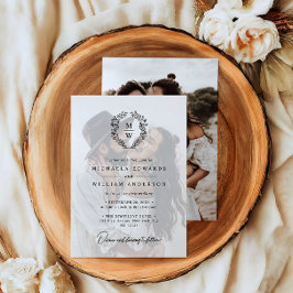 Convites Casamento Simples e Elegante com Sobreposição de T