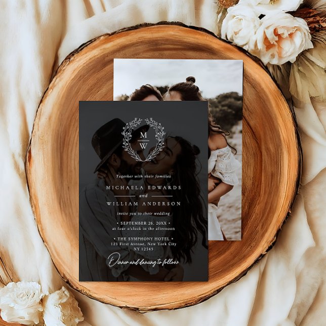 Convites Casamento Simples e Elegante com Sobreposição de T (Criador carregado)