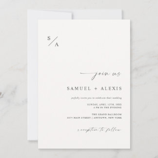 Convites Casamento Simples e Elegante Ivory