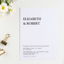 Casamento Simples e Minimalista Preto e Branco