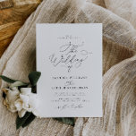 Convites casamento simples e mínimo<br><div class="desc">simples e mínimo convite de casamento preto e branco e texto elegante. As cores e o texto podem ser personalizados.</div>