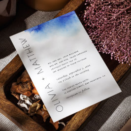 Convites Casamento simples e moderno azul náutico