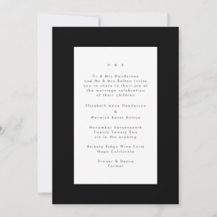 Convites Casamento Simples e Moderno Branco sobre Branco