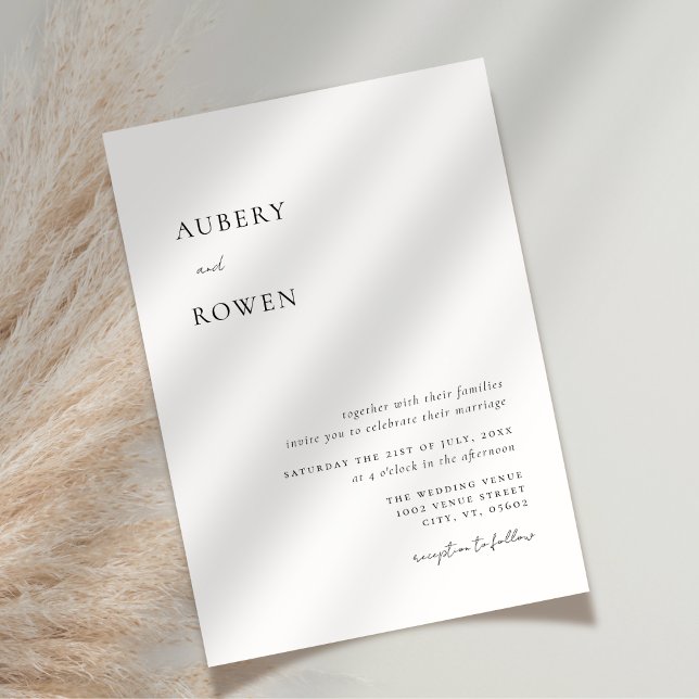 Convites Casamento Simples e Preto e Branco (Criador carregado)