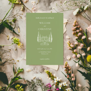 Convites Casamento Simples Elegante Clássico de Luxo
