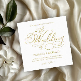 Convites Casamento Simples Elegante com Letra em Folha de O
