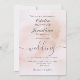 Convites Casamento Simples Elegante De Aquarela Estética