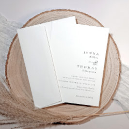 Convites Casamento Simples Elegante Minimalista Clássico