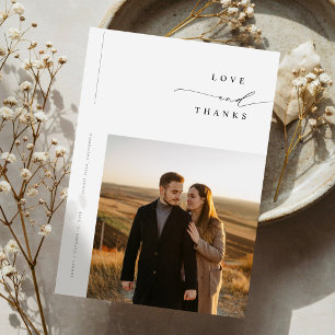 Convites Casamento Simples em Preto e Branco Boho com Foto