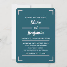 Casamento Simples Escrito à Mão em Verde Azul