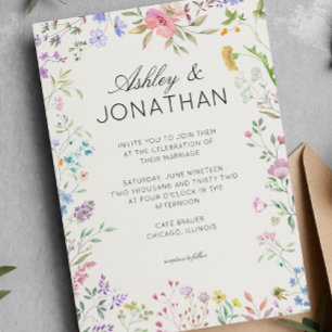Convites Casamento Simples, Eterno de Alabastro Selvagem