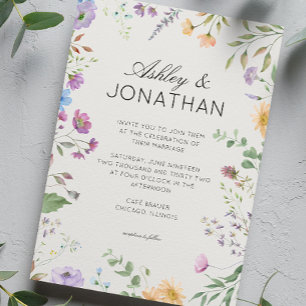 Convites Casamento Simples, Eterno de Alabastro Selvagem