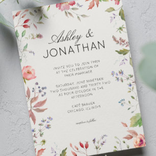 Convites Casamento Simples, Eterno de Alabastro Selvagem