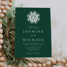 Casamento Simples Floco de Neve Verde