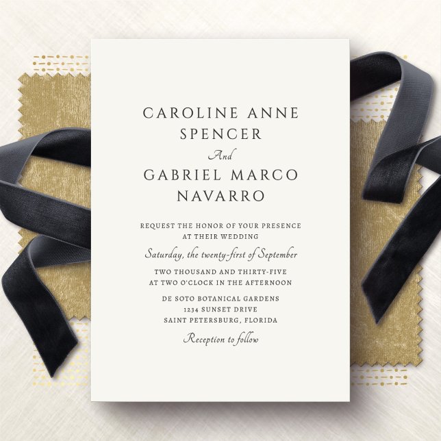 Convites Casamento Simples Formal Tradicional (Criador carregado)