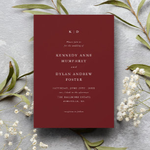 Convites Casamento Simples Marrom Elegante