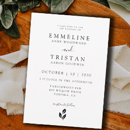 Convites Casamento Simples Minimalista