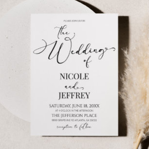 Convites Casamento Simples Minimalista Clássico Moderno