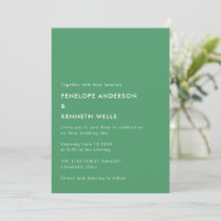 Casamento Simples Minimalista Kelly Green Básica