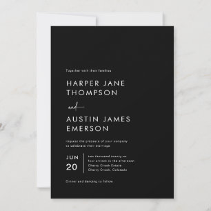 Convites Casamento Simples Minimalista Moderno