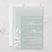 Casamento Simples Moderno Chic Script Verde Sálvia