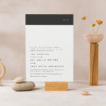 Convites Casamento Simples Moderno com Banda Negra Monogram<br><div class="desc">Simples Convocação de Casamento de Monograma de Stripe Negra Moderna</div>