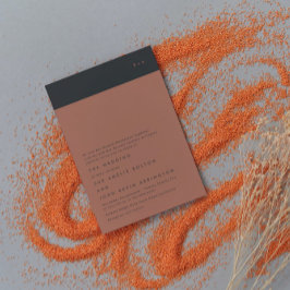 Convites Casamento Simples Moderno com Banda Negra Monogram