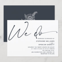 Casamento Simples Moderno com Letra Minimalista