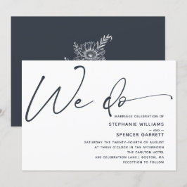 Convites Casamento Simples Moderno com Letra Minimalista