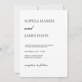 Convites Casamento Simples Moderno e Minimalista