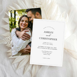 Convites Casamento Simples Moderno Elegante