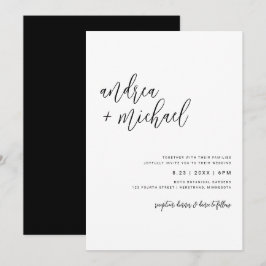 Convites Casamento Simples Moderno Elegante Minimalista Ras