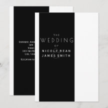 Casamento Simples Moderno Elegante Preto e Branco