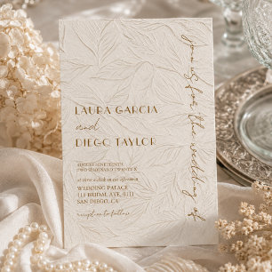 Convites Casamento Simples Moderno Marfim